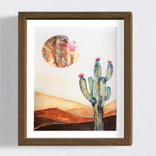 Load image into Gallery viewer, Saguaro Sun Gilded Gicleé Print
