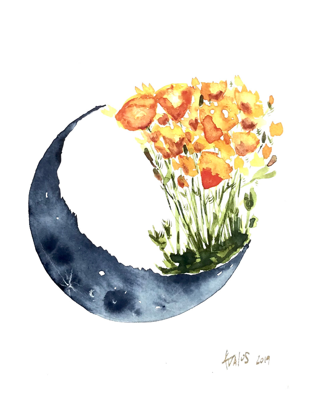 Moon Poppies - Gicleé Print